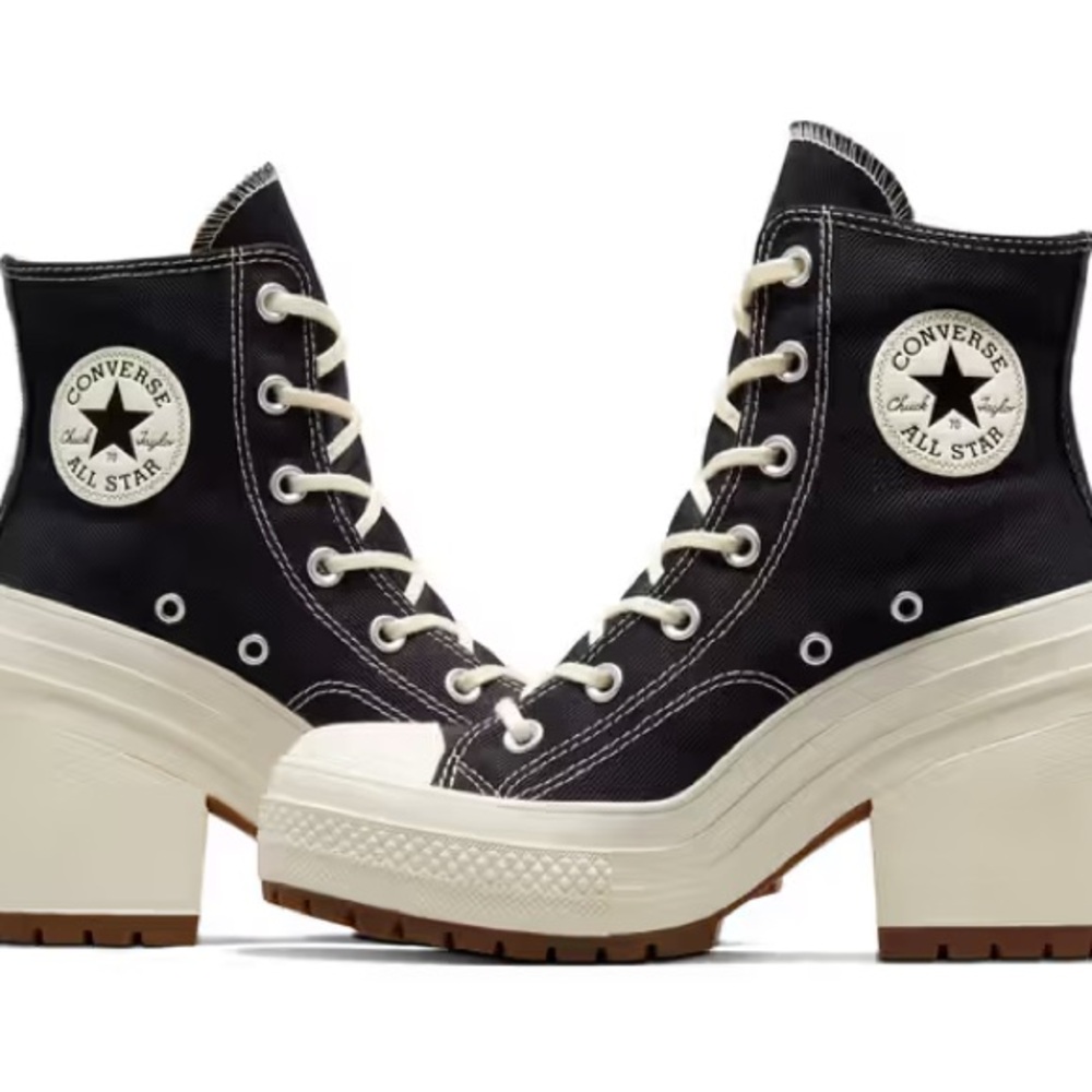 Chuck 70 De Luxe Heel Converse Black Women's Black High-Top Platform Sneakers